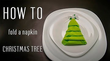How to Fold a Napkin into a Christmas Tree