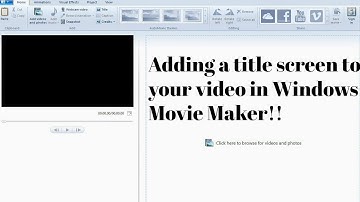 Adding a title screen to your video in Windows Movie Maker!!