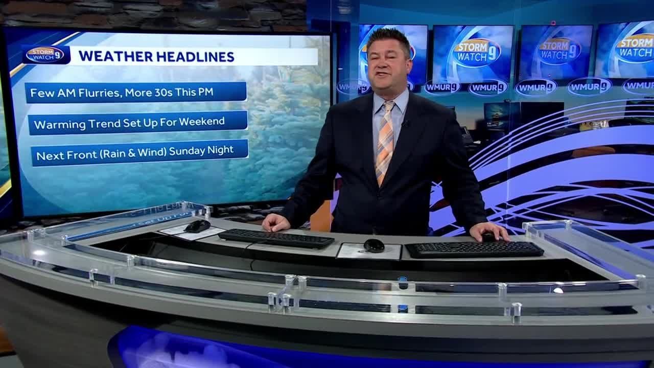 Video: A few light snow showers or flurries are possible early this ...