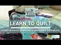 Continuous Binding Tutorial + Mitered Corners - FREE Beginner Quilting Videos and Pattern