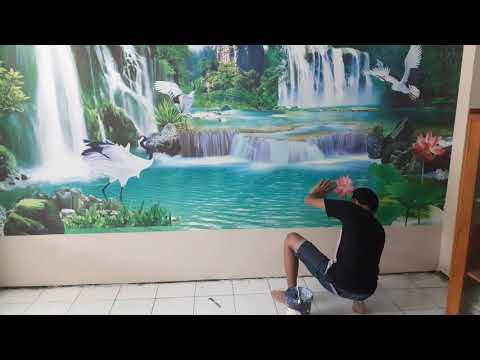 Wallpaper dinding custom pemandangan alam - YouTube
