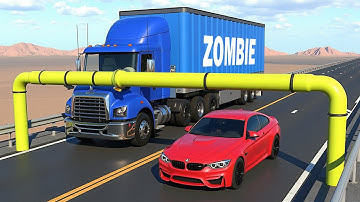 Cars vs Pipeline Trap Challenge #3 in BeamNG Drive!