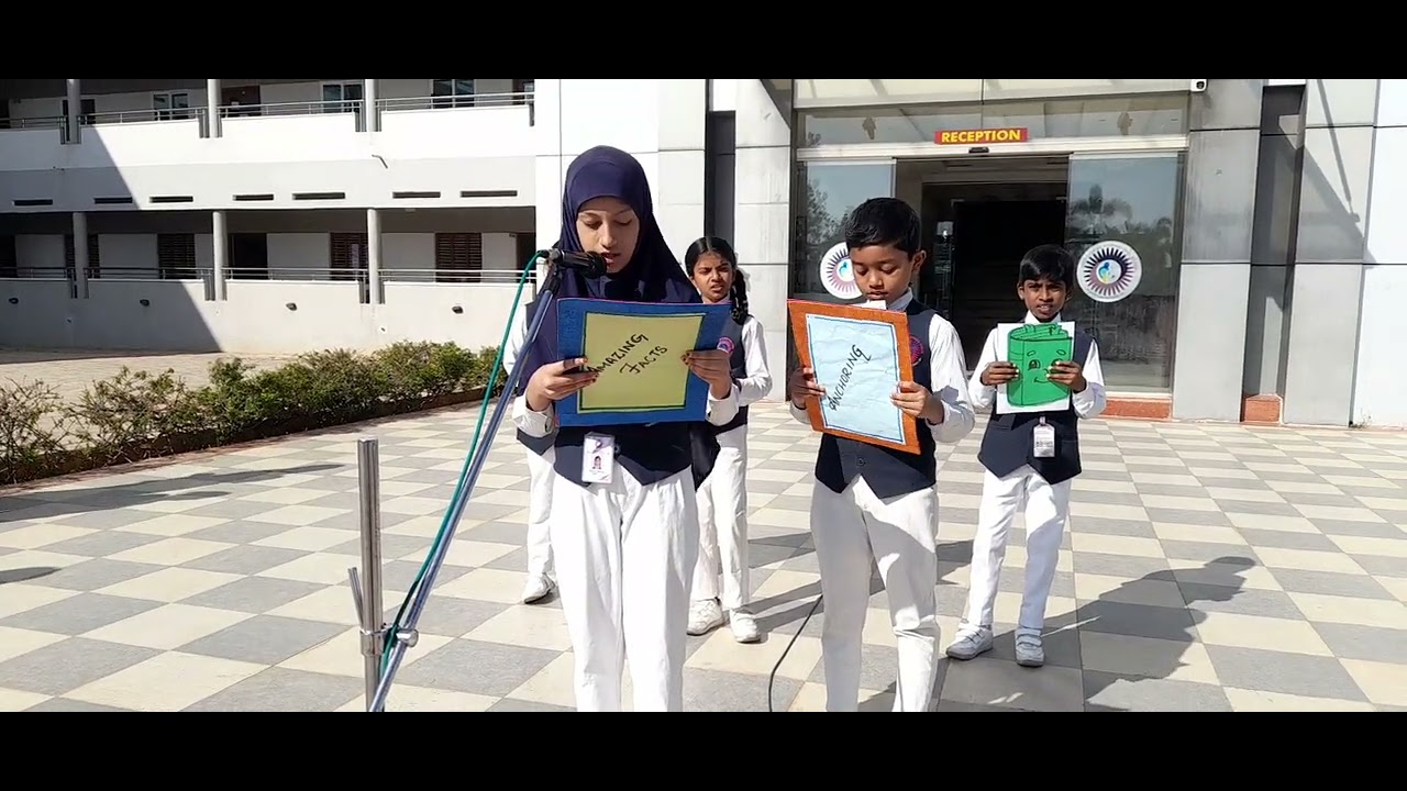 World Cancer Day Special Assembly at Indo Sunrise International School CBSE by Grade IV