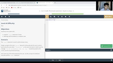 Lab 3.2.1.9 The break statement - Stuck in a loop