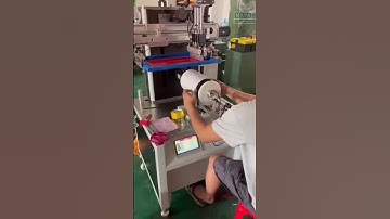 Semi Automatic Round Bottle Screen Printing Machine with Cursor Positioning #screenprintingmachine