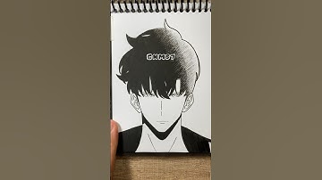 Drawing Sung jin woo - Solo leveling #shorts #sololeveling #anime #drawing