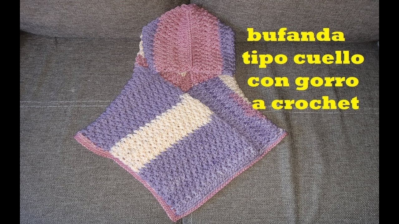 CUELLO con GORRO a crochet - facil - tejido a ganchillo - para hombre y mujer manualidades de animales
