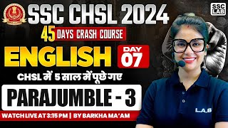 SSC CHSL 2024 | PARA JUMBLE ENGLISH GRAMMAR | PARAJUMBLE TRICKS |  PARAJUMBLE BY BARKHA MA'AM