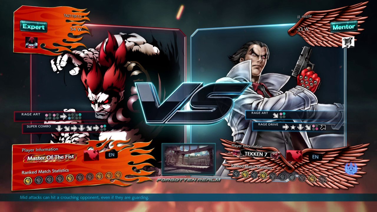 TEKKEN™7   Ranked match  TAZ119112 (Me) vs JJ_mizzle