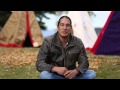 Micheal Spears telling story about the tipi.