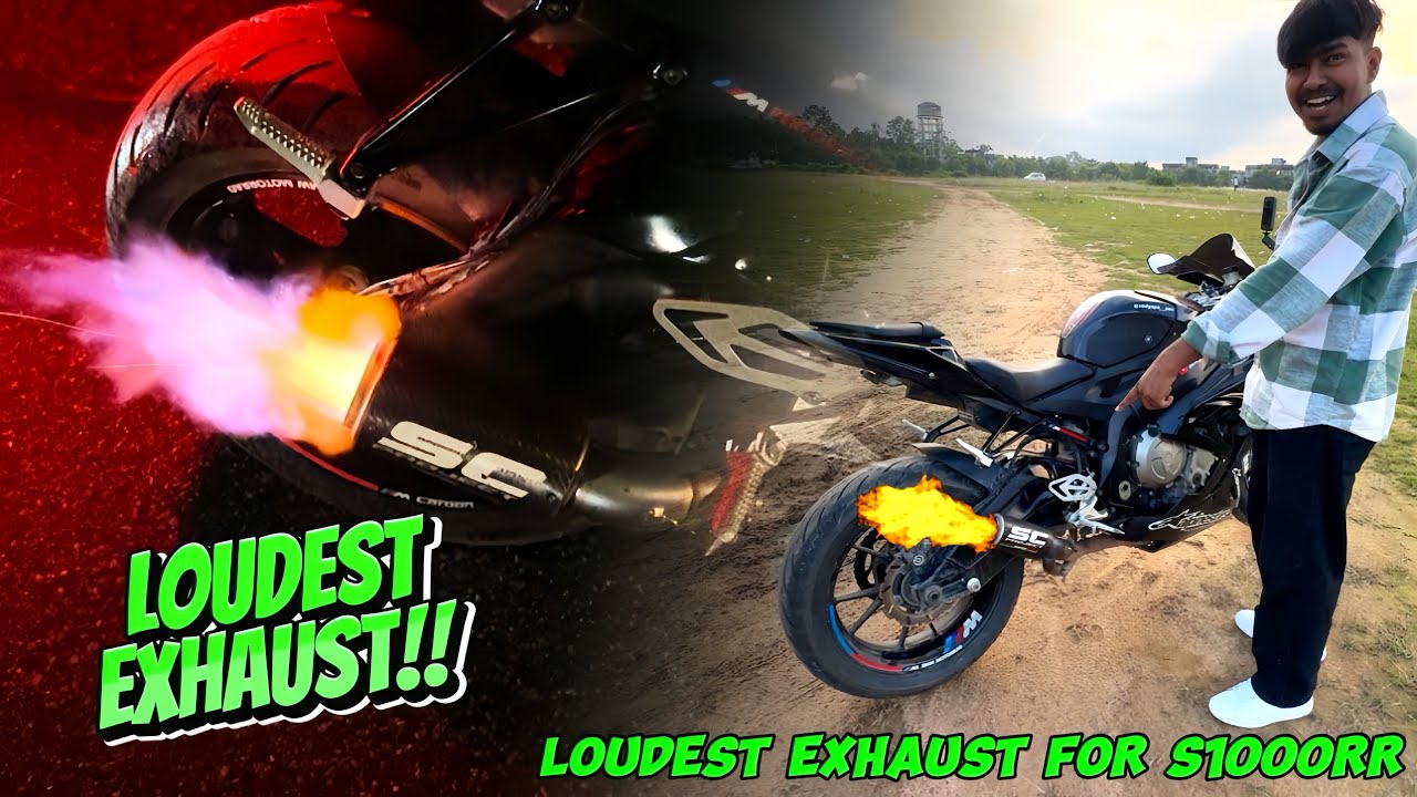 Loud Exhaust Lag Gya Apni Bmw S1000Rr pe 😳🔥 1 Lakh Ka Exhaust 😱 Sound Check 🔥