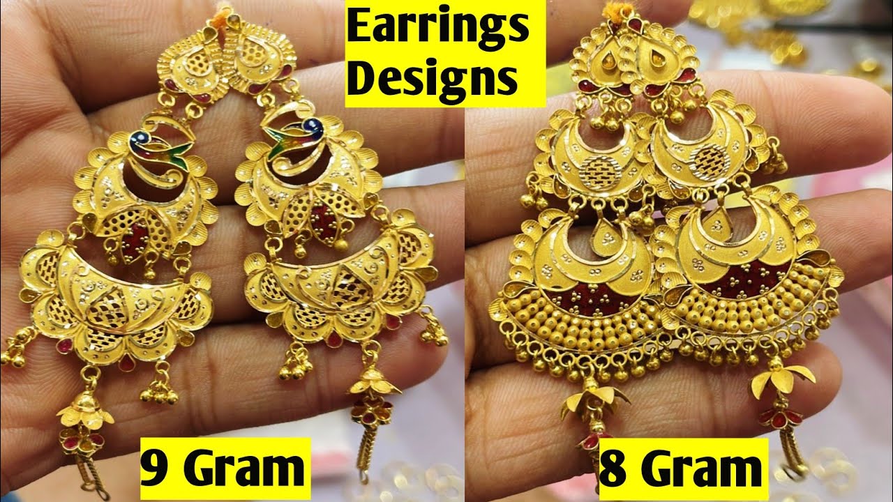 22K Gold Plated Full Ear Earrings Jhumka Gorgeous Wedding Indian Pakistani  Set | eBay