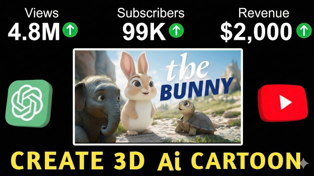 Create 3D AI Cartoon Video for YouTube | Earn Money with AI Animation 2026