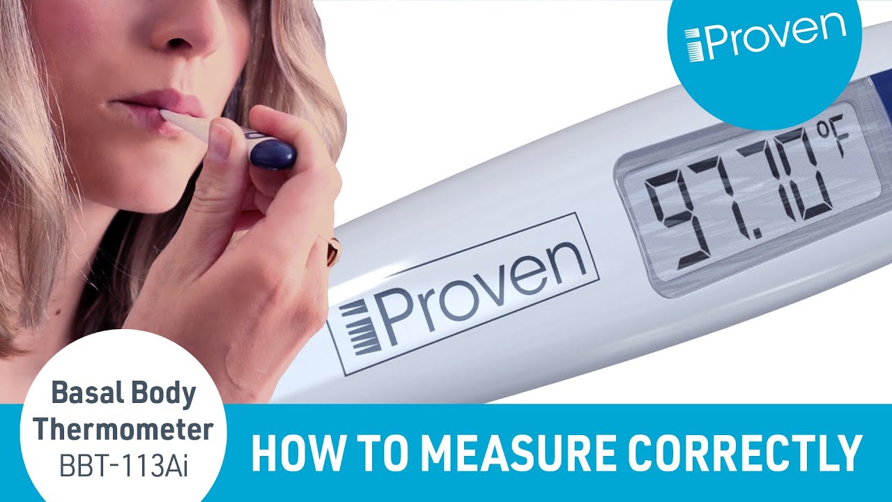  Digital Basal Body Thermometer, 1/100th Degree High Precision,  Quick 60-Sec Reading, Memory Recall, Accurate BBT Thermometer for Natural  Ovulation Tracking by iProven : Health & Household