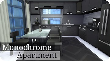 Sims 4 Speed Build | Modern Monochrome Apartment (Yin Yang inspired)