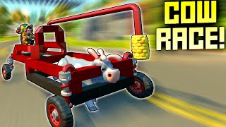 Cow Powered Car Race! Because We Needed The Excitement! - Scrap Mechanic Multiplayer Monday screenshot 1