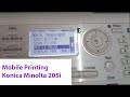 How to install Konica minolta 205i in a mobile