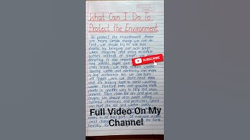 What Can I Do To Protect The Environment Paragraph #shorts #trending #cbscexpressionseries2024