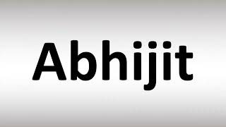How to Pronounce Abhijit Resimi