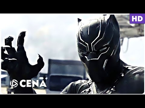 Capitão América: Guerra Civil | Melhores Cenas do Pantera Negra (dub) [HD]