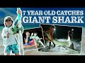 7 YEAR OLD CATCHES GIANT SHARK!!! | LISHARKMAN