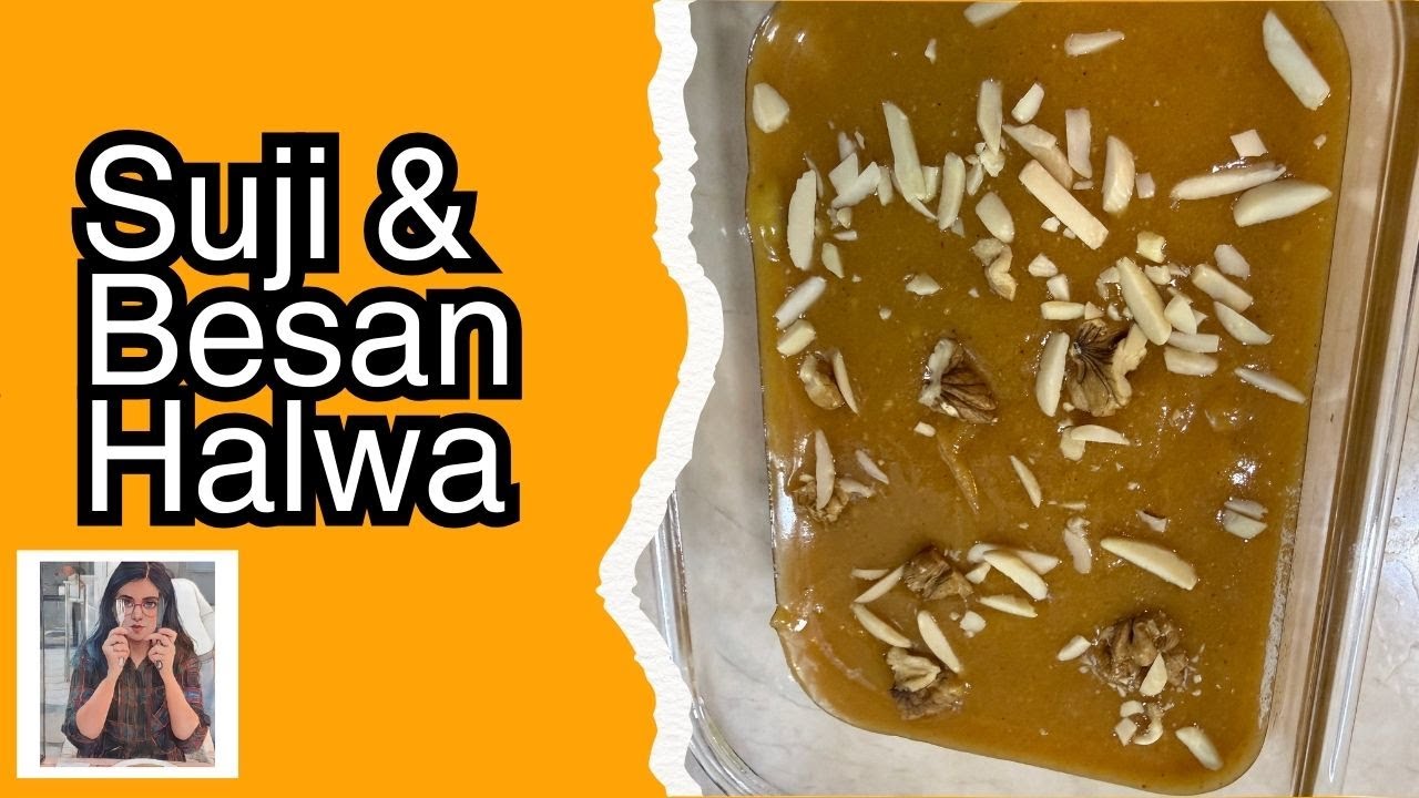 Suji + Besan Halwa 🤤 || Perfect Winter Halwa!