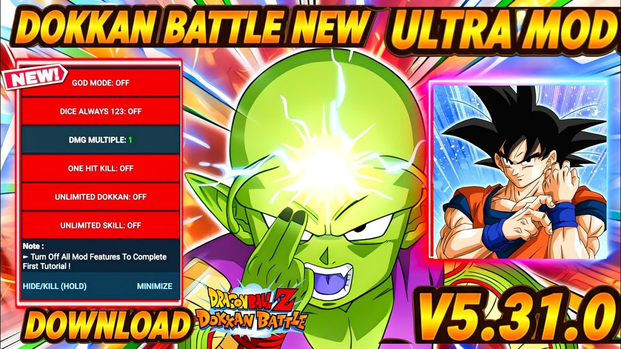 NEA! DBZ Dokkan Battle v5.31.0 ULTRA MOD MENU APK /