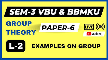 SEM-3 PAPER-6 GROUP THEORY , Lecture-2, EXAMPLES ON GROUP , B.Sc MATHEMATICS , VBU AND BBMKU