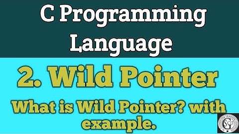 What is Wild Pointer in with example in C programming | wild pointer@LearnComputerGSCTI