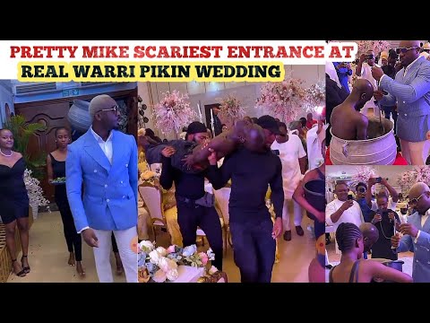 Wild! Pretty Mike of lagos scariest grand entrance at real warri pikin wedding anniversary