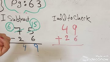 Use addition to check subtraction