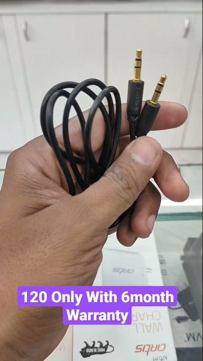 Car aux Cable Only 120 With 6month warranty #shorts #trendingshort #viral #auxcable #reels #youtube