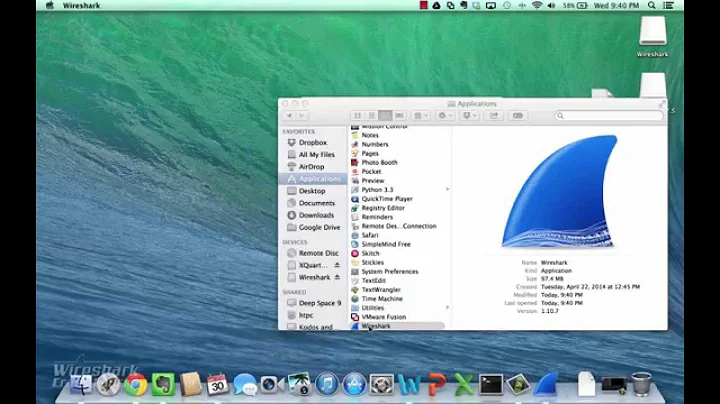 Install Wireshark on Mac OSX
