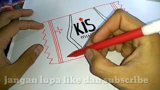 drawing a kiss candy wrapper