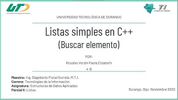 Listas simples en C++ (Buscar un elemento)