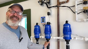 Bato Bucket Dosatron installation with Blue Lab Guardian Monitor.