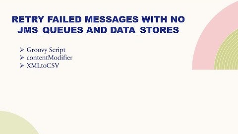 Retry Failed Messages with no JMS & DataStores