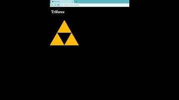 Zelda Triforce creation html and css tutorial for beginners using VSCode IDE #shorts #coding