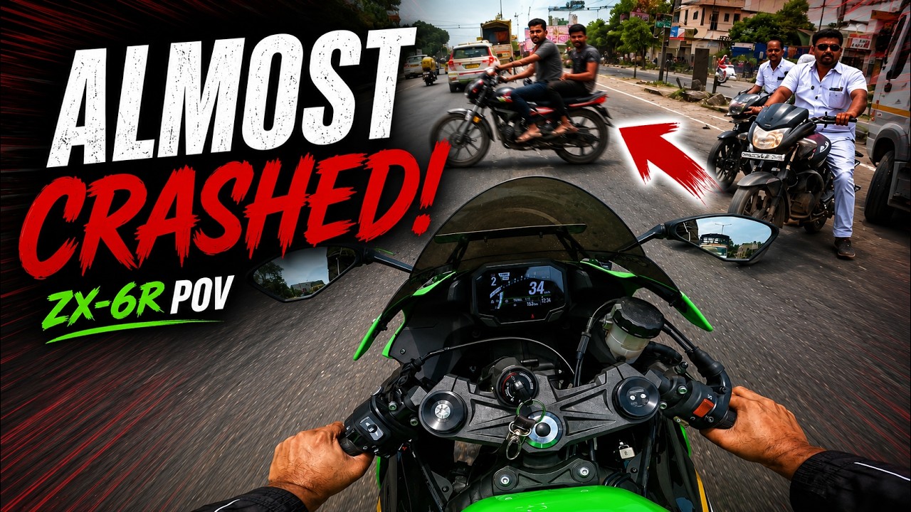 I Almost Crashed My ZX-6R 😳 | Intense City Traffic POV Ride - YouTube