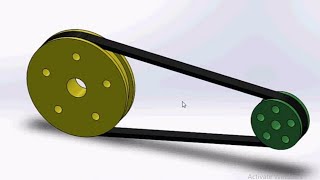 Solidworks belt (Flat) Drive design and animation