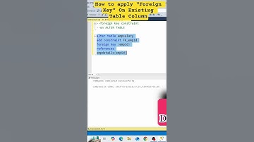 "ALTER Foreign Key in SQL in 60 Seconds! 🔄🔑 #Shorts"