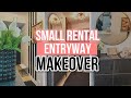 BEST! Small EXTREME ENTRYWAY MAKEOVER | rental-friendly￼