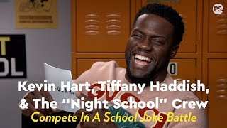 Kevin Hart, Tiffany Haddish, and the Night School Crew Compete in a School Joke Battle