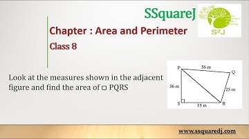 Look at the measures shown in the adjacent figure and find the area of □ PQRS