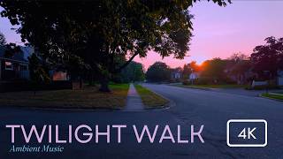 purple twilight walk | peaceful neighborhood + ambient music