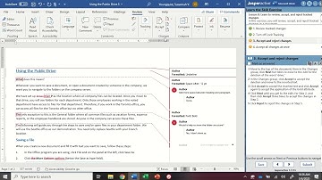 JasperActive Word 2019 Lesson 8: Accepting and Rejecting Tracked Changes