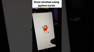 Draw sinchan using python turtle 🤩🧑‍💻.|#python #art #shorts
