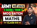 Army Bharti 2026 | Army Clerk/Tech Maths MCQ Batch | Class-04 | Maths Most Important Questions