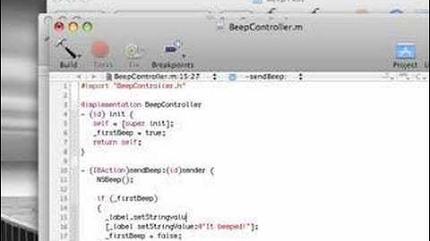 Xcode 3 Beep Tutorial Part 2: Outlets