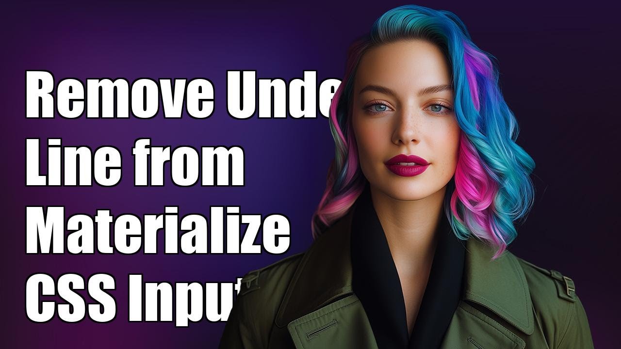 How to Remove Underline from Materialize CSS Input Text Fields - YouTube